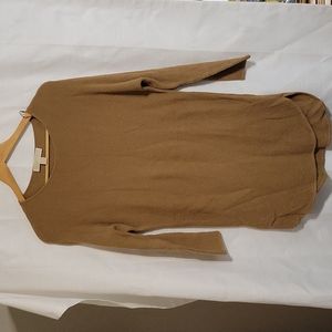 Michael Kors tan colored ribbed sweater dress size medium